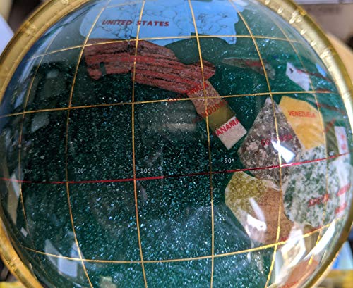 Unique Art Since 1996 Globo de pedra preciosa ouro verde CRY 150 GT
