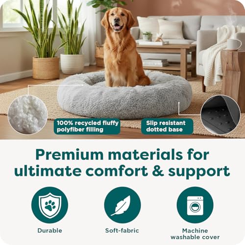 Furhaven 36" Calming Donut Dog Bed