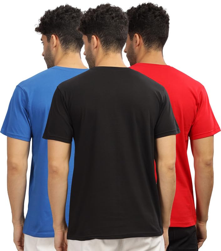 Image of XENOVAURBAN Unisex Regular Cotton Combo of 3 Solid Color Tshirt