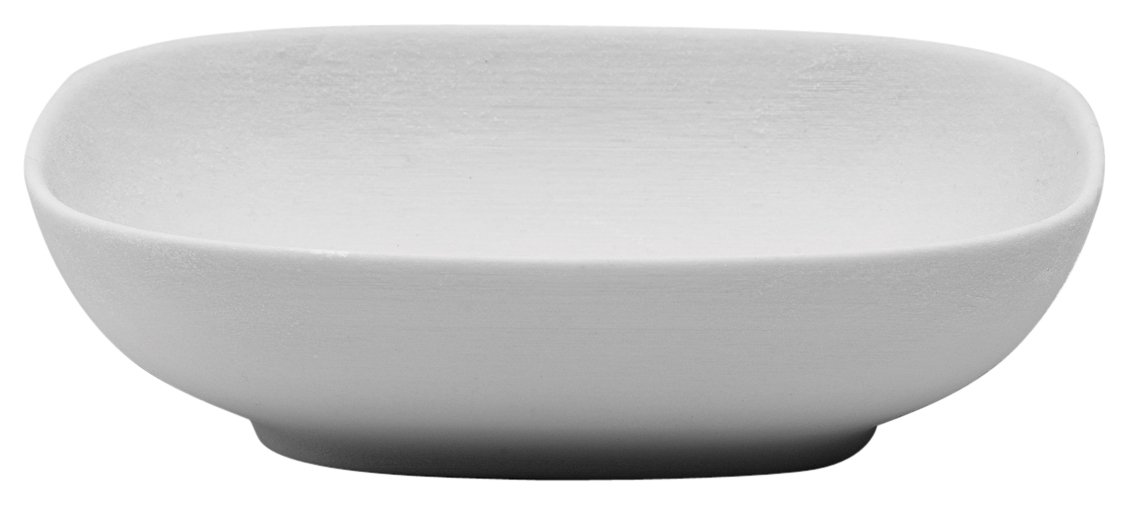Pasta Bowl: 1 x 21cm Denby White Squares Pasta Bowl, Porcelain