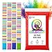 Color Powder Packets by Chameleon Colors - 120 Individual Assorted Holi Powder Bags. 100 Grams Each - 10 Color Variety.