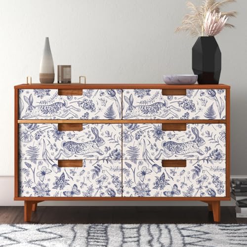 Papel pintado azul para cubrir azulejos papel de pared autoadhesivo extraíble de vinilo cocina 5