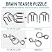 Surplex 16 Stück Knobelspiele Kit Denksportaufgaben Metallpuzzle Entwirrung Puzzles Geduldspiele Set für Erwachsene und Kinder