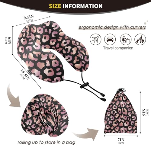 Almohada Espuma Viscoelástica Leopardo Rosa miniatura 3