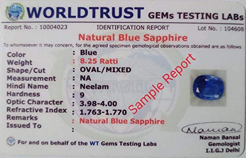 Saphir bleu Ceylan authentique pour éviter les fausses gemmes Neelam - 6