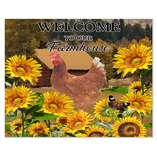 Cadre en bois Welcome to Our Farmhouse pour créer un foyer chaleureux