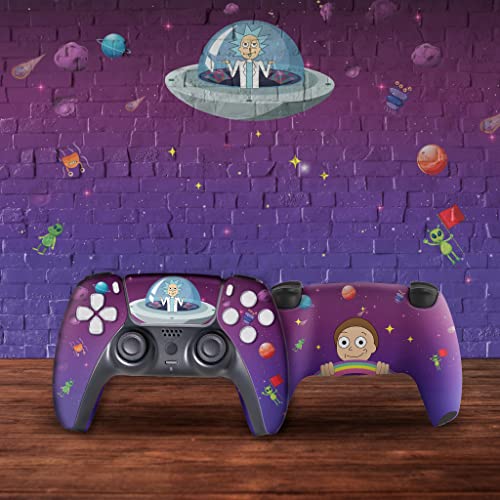 Image of Riccky - Mortty Custom PS-5 Controller Wireless compatible with Play-Station 5 Console by BCB Controllers | Proudly Customized in USA with Permanent HYDRO-DIP Printing (NOT JUST A SKIN)