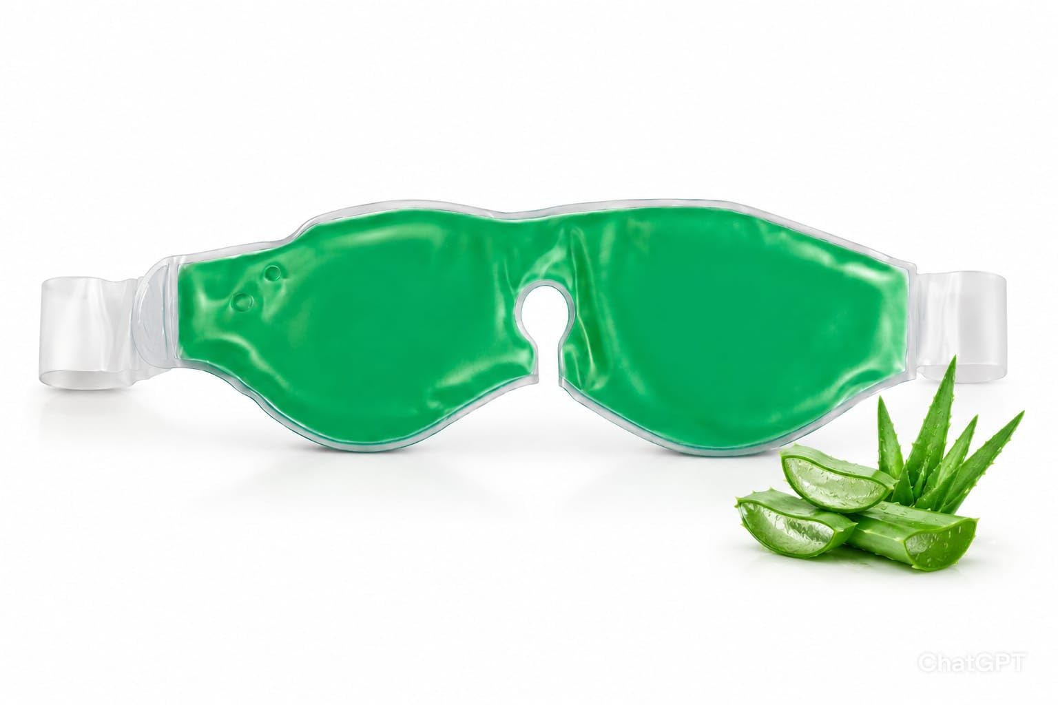 TE TULSI ENTERPRISES Aloevera Eye Mask | Reusable Eye Cooling Mask for Sleeping & Relaxation | Soft Eye Gel Mask for Puffiness, Dark Circles, Tired Eyes & Daily Eye Care (Pack of 1)-image-3