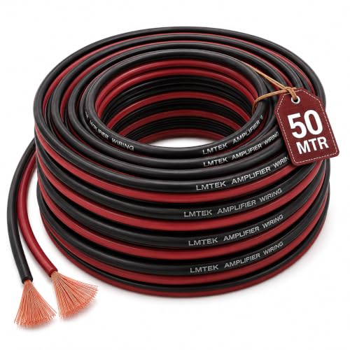 Image of MOCKING BIRD 16 AWG Gauge Speaker Cable (50 Mtr)-2 Conductors Red Black Audio Cable, Low Voltage Copper Wire for Speaker, Home Theater, Car Audio, Amplifier, Receiver | (50 Mtr)