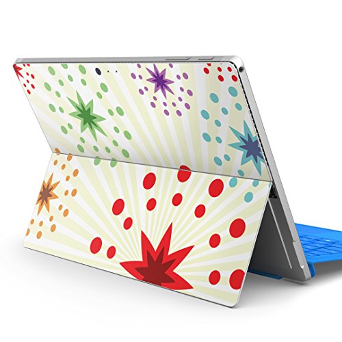 igsticker Surface pro7 (2019) pro6 pro2017 pro4 専用 スキンシール サーフェス ノートブック ノートパソコン カバー ケース フィルム ステッカー アクセサリー 保護 007259 フラワー カラフル 模様