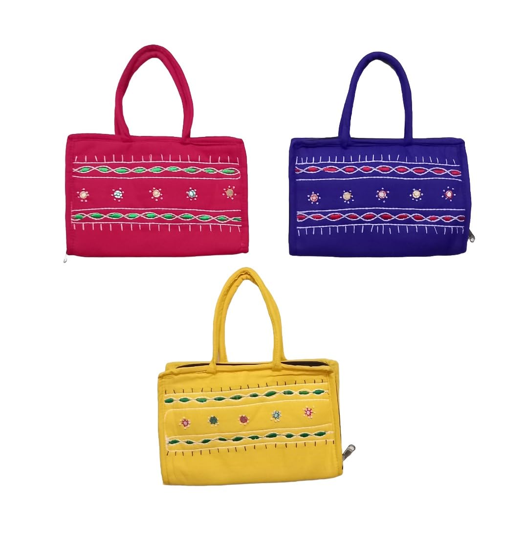 srishopify handicrafts Handmade Unique Floral Embroidery Purse For Return Gifts For Women Bulk Mehandi, Haldi, Sangeet, Engagement, Pooja, Wedding Favor Bags Combo Pack of 3 (B0CJ3F1Q13) Amazon Price History, Amazon Price Tracker