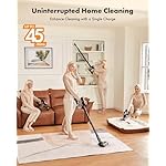 Cordless Vacuum Cleaner, 8-in-1 Lightweight Stick Vacuum with 45mins Runtime, Powerful Suction, Rechargeable Cordless Vacuum for Carpet, Tile, Pet Hair, Hardwood Floors, Black - Image 2