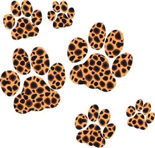 Leopard Paw Print Stickers