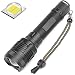 POCKETMAN Ultra Bright Handheld Flashlight，5000 Lumen XHP70 Tactical LED Flashlight Zoomable Torchlight,3 Light Modes for Camping Hiking and Home Emergency (Battery not Included)