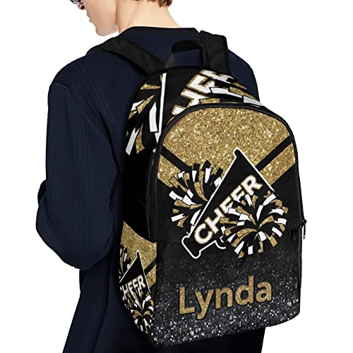 Cheerleader Gold 1 Personalized Backpack,Custom Travel Backpack Bag Gift3