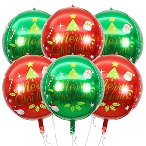 Merry Christmas Balloons, Red and G...