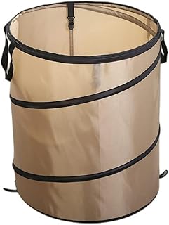 キャンプ ゴミ箱 折りたたみ アウトドア トラッシュボックス ポップアップ 37L 大容量 薪入れ ダストボックス 自立式 折り畳み 雑貨バッグ コンパクト 室内 アウトドア用 多機能 収納バッグ (ブラウン)