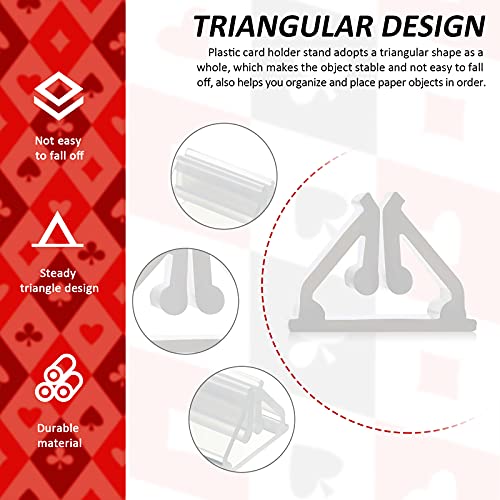 24 Pieces Plastic Game Card Stands Plastic Card Holder Stand Games Board Markers Diy Game Card Stands For Party Favor (Transparent) #TOP3