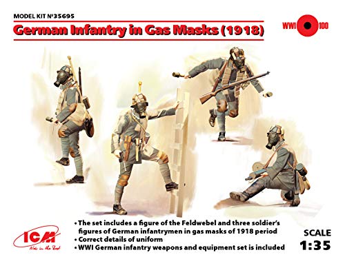 Kit de Modelo Militar Soldado Alemán en Máscara de Gas 1:35 miniatura 2