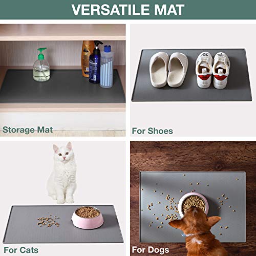 Eterish Silicone Dog Cat Food Mat for Floors Waterproof, Dog Pet Bowl Mat for Food and Water, Dog Feeding Mat Placemat… - Image 7