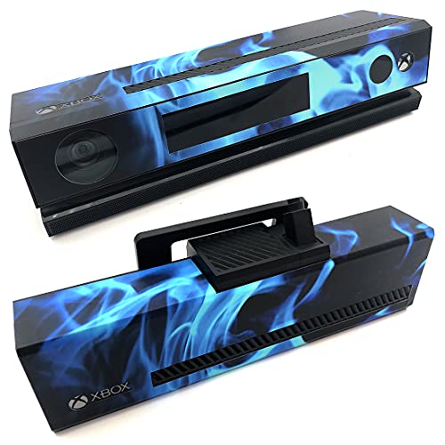 Uushop Protective Vinyl Skin Decal Cover For Microsoft Xbox One Console Wrap Sticker Skins With Two Free Wireless Controller Decals Blue Fire Flame(Not For One S Or X) #TOP3