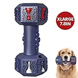 Zahnreinigung: Dieses Kauspielzeug reinigt den Mund des Hundes. 3D-Partikel auf der Oberfläche der Hantel können den Atem erfrischen, das Zahnfleisch stimulieren und Plaque und Zahnstein reduzieren, um gesunde Zähne zu fördern, eine vernünftige Ernährung zu halten und den Spaß der Hunde beim Spielen zu erhöhen.