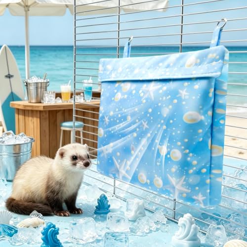 Esterilla refrescante para hurones y conejos con pack de gel congelable recargable 4