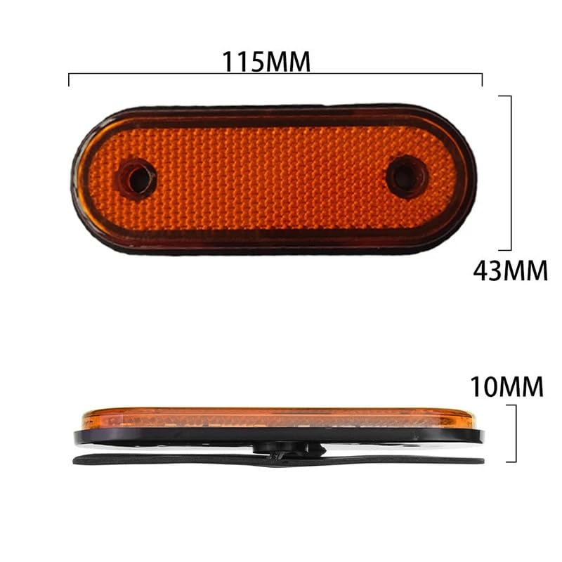 10 sztuk żółte światło obrysowe boczne 24V tylna lampa obrysowa Rv przyczepa ciężarówka Pickup łodzie światła tylne do ciężarówki(Red 10PCS)