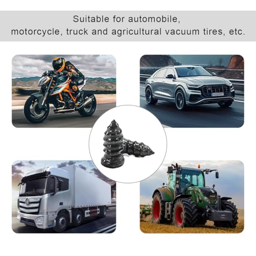 Image of 21 PCS Tire Repair Nails Kit, Self-Service Vacuum Tire Repair Spiral Rubber Screws Fast Tool with Screwdriver, Emergency Tyre Repair Nail Kit with Plugs with Box for Car Bikes