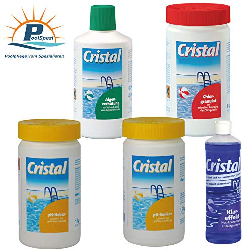 PoolSpezi Starter Set 3 Chlorine Water Care Pool Set Cristal Bayrol