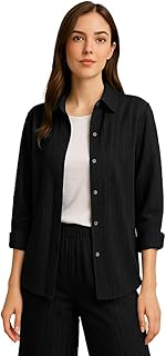 سوت نسائي كاجول خروج قطعتين قميص وبنطلون مناسبة للخروجات والجامعة والمصيف