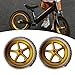 Yiju 1 Pair Balance Bike Replacement Wheels Lightweight Shock Absorption Maintenance Bike Wheels Cycling Nonslip Non Inflatable, Yellow