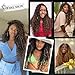 8 Packs River Faux Locs Crochet Hair 18inch New Goddess Locs Crochet Hair Boho Faux Locs Wavy Crochet Curly Hair with Curly Ends Synthetic Hair Extensions (18