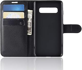 Capa Capinha Carteira 360 Para Samsung Galaxy S10 Plus Tela 6.4" Polegadas Case Couro Sintético Flip Wallet Para Cartão, Abre E Fecha - Danet (Preta)