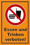 Melis Folienwerkstatt Aufkleber - Essen Trinken verboten - 30x20cm – S00355-045-E 20 VAR