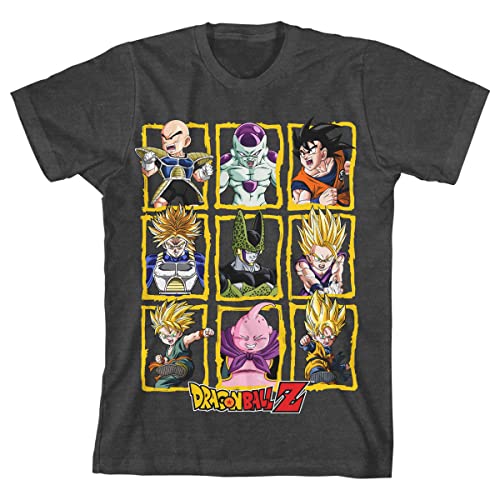 T-shirt Dragon Ball Z garçon anti-décoloration anthracite chiné