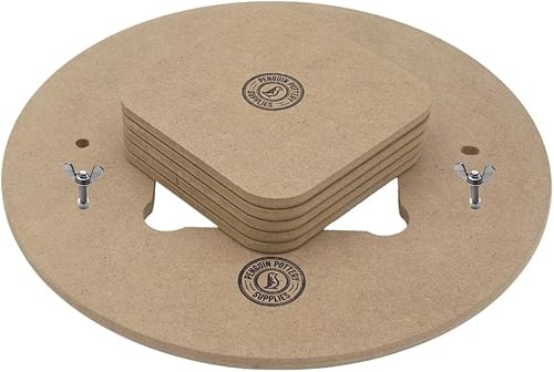 Miniatura 6 de Penguin Pottery - Juego de 5 bates de cerámica cuadrados Medex MDF para sistema de murciélagos de alta resistencia - Sistema de murciélagos de