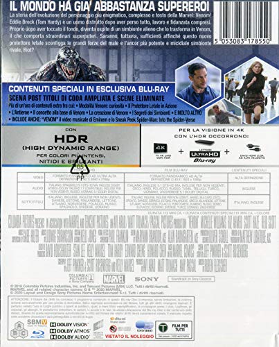 Venom 4K Ultra HD y Blu-Ray edición estándar en formato disco 3