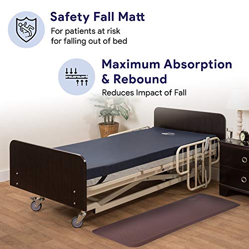Elderly Safety Fall Mat - 70" X 24" Large Bedside Protection And Bed Fall Prevention Pad For Seniors - Reduces Impact And Injury Risk - Anti Fatigue Material, Beveled Edge #TOP1