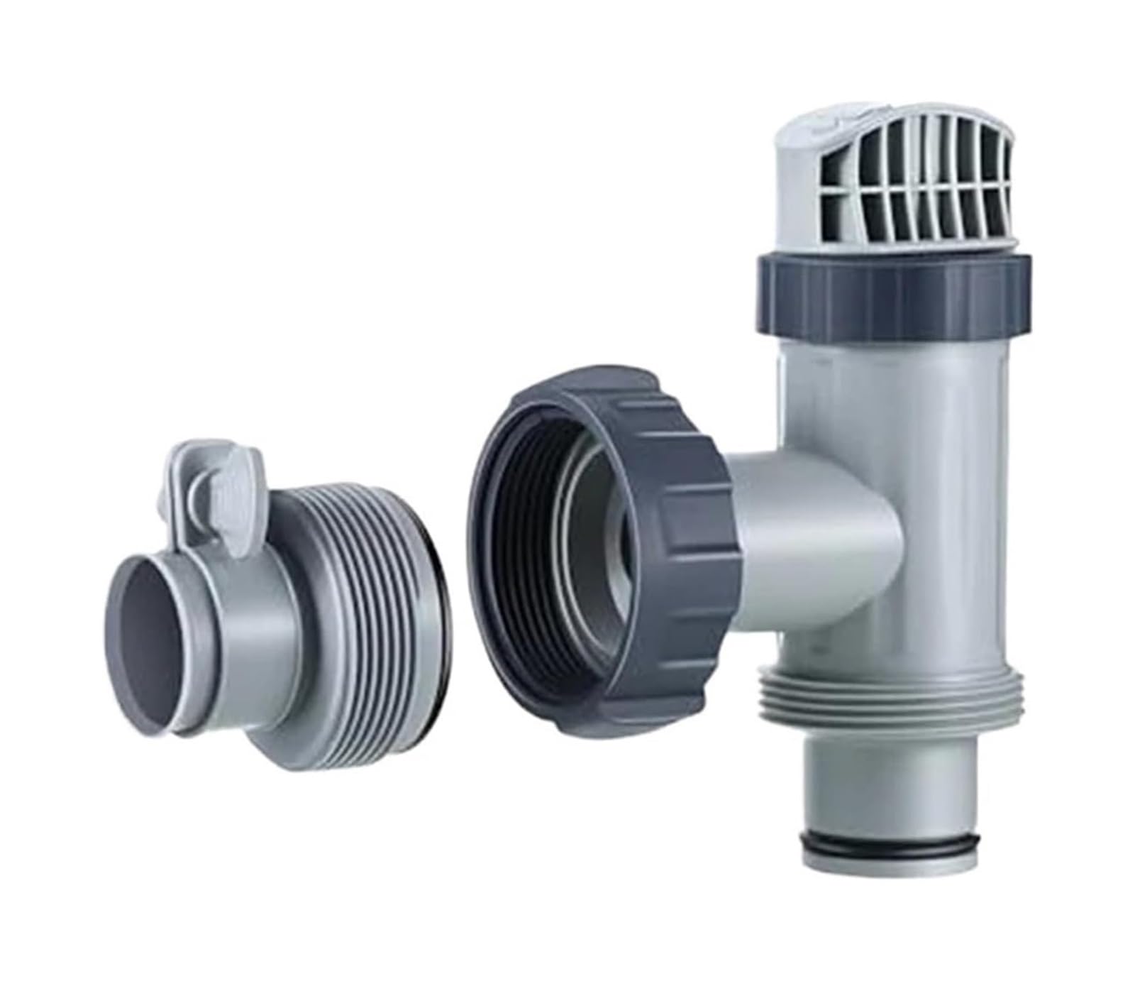 Eamrfvqt One Color Swimming Pool Stop Valve, Pool Plunger Shut-Off Type B Hose Adapter With Gaskets For Above Ground Sand Filter