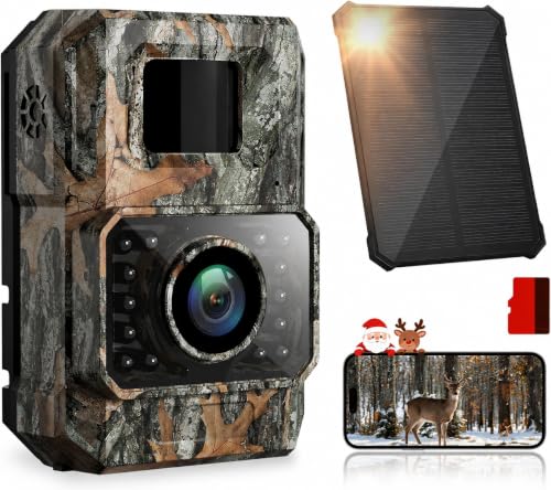 Image of CoolifeX Solar Wildlife Camera 60MP WiFi Bluetooth Trail Camera