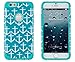 iPhone 6, DandyCase 2in1 Hybrid High Impact Hard Nautical Anchor Pattern + Teal Silicone Case Cover for Apple iPhone 6 (4.7" screen) + DandyCase Screen Cleaner