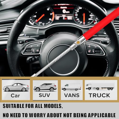 KalraMay Steering Wheel Lock Anti-Theft Device,Car Steering Wheel Lock with Adjustable Features and Safety Hammer,Suitable for All Cars