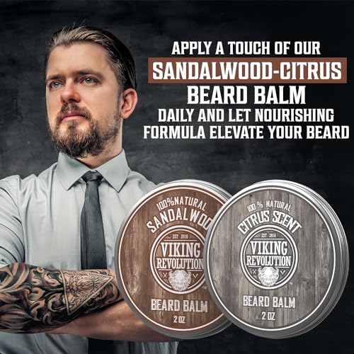 Image of Viking Revolution Beard Balm - Citrus and Sandalwood - 2 oz, 2 Pack