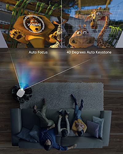 Xgimi Mogo Pro Portable Projector For Outdoor Movies Night Fhd 1080P Mini Projector Dual 3W Harman Kardon Speakers, Automatic Vertical Keystone, Android Tv 9.0, Wifi Bluetooth, Wireless Casting #TOP4