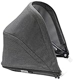 Bugaboo Bee5 Sun Canopy, Grey Mélange - Extendable Sun Shade for Full Weather Protection, Machine Washable