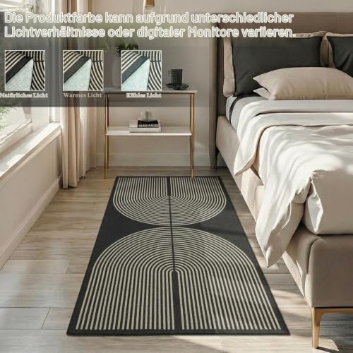 TUKDAK Weben Teppich Läufer Flur rutschfest 80x150cm, Waschbar Küchenteppich, Flurläufer Modern, Teppichläufer, Küchenläufer, Flur Teppich… – Ansicht 6