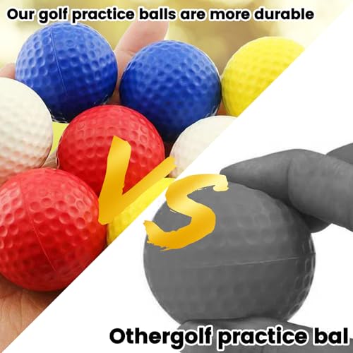 DePro 16 Golfbälle, Minigolfbälle, Golfball Set, 42mm PE-Material, Leicht Und Stoßfest, Ideal Für Golfanfänger, Indoor Und Outdoor Nutzung, In Sechs Farben