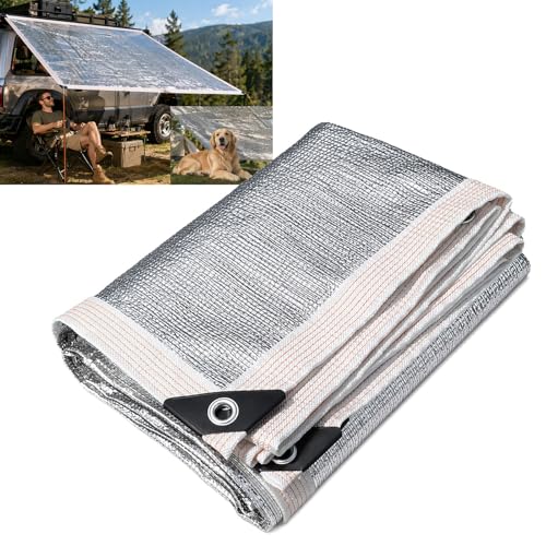 CulineformX 2x1m 99% Reflective Aluminet Shade Cloth UV Protection Sunshade Net for Car Cover Greenhouse Shade Dog Sun Shade Garden & Patio Cooling