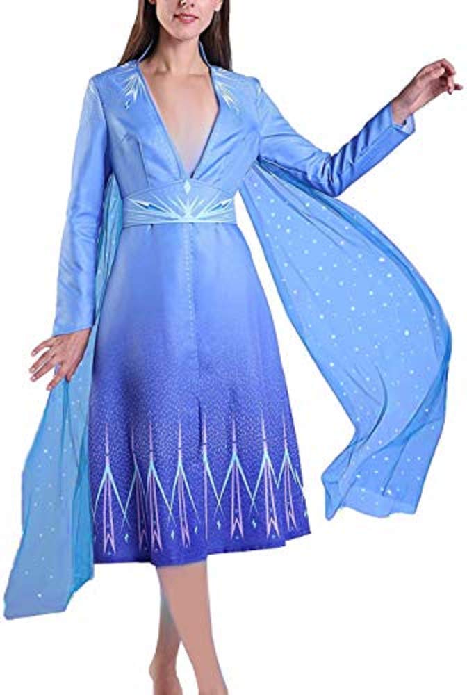 Kobiety kostium księżniczki - Dorosły - Elsa - Karnawał - Przebieranie - Halloween - 2 - Cosplay - Pomysł na prezent - Urodziny - Kolor niebieski - Rozmiar M